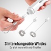 image:imageZulay Froth N Go Milk Frother  Rechargeable 3in1 Handheld Frother Wand with Travel Case amp USBC Charger  Single Double amp Egg Whisk for Latte Cappuccino Matcha Protein Shakes  Diamond WhiteDiamond White