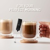 image:imageZulay Froth N Go Milk Frother  Rechargeable 3in1 Handheld Frother Wand with Travel Case amp USBC Charger  Single Double amp Egg Whisk for Latte Cappuccino Matcha Protein Shakes  Forge MarbleBasalt Marble