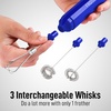 image:imageZulay Froth N Go Milk Frother  Rechargeable 3in1 Handheld Frother Wand with Travel Case amp USBC Charger  Single Double amp Egg Whisk for Latte Cappuccino Matcha Protein Shakes  Diamond WhiteFusion Royal Blue