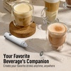 image:imageZulay Froth N Go Milk Frother  Rechargeable 3in1 Handheld Frother Wand with Travel Case amp USBC Charger  Single Double amp Egg Whisk for Latte Cappuccino Matcha Protein Shakes  Diamond WhiteDiamond White