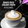 image:imageZulay Froth N Go Milk Frother  Rechargeable 3in1 Handheld Frother Wand with Travel Case amp USBC Charger  Single Double amp Egg Whisk for Latte Cappuccino Matcha Protein Shakes  Diamond WhitePurple Teal