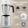 image:imageZulay Froth N Go Milk Frother  Rechargeable 3in1 Handheld Frother Wand with Travel Case amp USBC Charger  Single Double amp Egg Whisk for Latte Cappuccino Matcha Protein Shakes  Forge MarbleCloud Silver