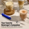 image:imageZulay Froth N Go Milk Frother  Rechargeable 3in1 Handheld Frother Wand with Travel Case amp USBC Charger  Single Double amp Egg Whisk for Latte Cappuccino Matcha Protein Shakes  Forge MarbleFusion Royal Blue