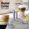 image:imageZulay Froth N Go Milk Frother  Rechargeable 3in1 Handheld Frother Wand with Travel Case amp USBC Charger  Single Double amp Egg Whisk for Latte Cappuccino Matcha Protein Shakes  Diamond WhiteDove Cloud