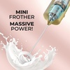 image:imageZulay Froth N Go Milk Frother  Rechargeable 3in1 Handheld Frother Wand with Travel Case amp USBC Charger  Single Double amp Egg Whisk for Latte Cappuccino Matcha Protein Shakes  Diamond WhiteAura Gold