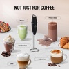 image:imageZulay Froth N Go Milk Frother  Rechargeable 3in1 Handheld Frother Wand with Travel Case amp USBC Charger  Single Double amp Egg Whisk for Latte Cappuccino Matcha Protein Shakes  Diamond WhiteGraphite Black