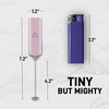 image:imageZulay Froth N Go Milk Frother  Rechargeable 3in1 Handheld Frother Wand with Travel Case amp USBC Charger  Single Double amp Egg Whisk for Latte Cappuccino Matcha Protein Shakes  Forge MarbleBrilliant White Gold