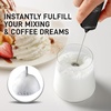 image:imageZulay Froth N Go Milk Frother  Rechargeable 3in1 Handheld Frother Wand with Travel Case amp USBC Charger  Single Double amp Egg Whisk for Latte Cappuccino Matcha Protein Shakes  Diamond WhiteBasalt Marble