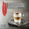 image:imageZulay Froth N Go Milk Frother  Rechargeable 3in1 Handheld Frother Wand with Travel Case amp USBC Charger  Single Double amp Egg Whisk for Latte Cappuccino Matcha Protein Shakes  Forge MarbleRuby Red