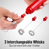 image:imageZulay Froth N Go Milk Frother  Rechargeable 3in1 Handheld Frother Wand with Travel Case amp USBC Charger  Single Double amp Egg Whisk for Latte Cappuccino Matcha Protein Shakes  Diamond WhiteEmber Red