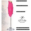 image:imageZulay Froth N Go Milk Frother  Rechargeable 3in1 Handheld Frother Wand with Travel Case amp USBC Charger  Single Double amp Egg Whisk for Latte Cappuccino Matcha Protein Shakes  Forge MarbleOne Pink with Gold