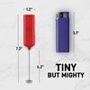image:imageZulay Froth N Go Milk Frother  Rechargeable 3in1 Handheld Frother Wand with Travel Case amp USBC Charger  Single Double amp Egg Whisk for Latte Cappuccino Matcha Protein Shakes  Diamond WhiteBlazing Red
