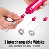 image:imageZulay Froth N Go Milk Frother  Rechargeable 3in1 Handheld Frother Wand with Travel Case amp USBC Charger  Single Double amp Egg Whisk for Latte Cappuccino Matcha Protein Shakes  Forge MarbleDragon Fruit Pink