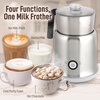 image:imageZulay Froth N Go Milk Frother  Rechargeable 3in1 Handheld Frother Wand with Travel Case amp USBC Charger  Single Double amp Egg Whisk for Latte Cappuccino Matcha Protein Shakes  Forge MarbleCloud Silver