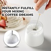 image:imageZulay Froth N Go Milk Frother  Rechargeable 3in1 Handheld Frother Wand with Travel Case amp USBC Charger  Single Double amp Egg Whisk for Latte Cappuccino Matcha Protein Shakes  Forge MarbleBrilliant White Gold