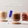 image:imageZulay Froth N Go Milk Frother  Rechargeable 3in1 Handheld Frother Wand with Travel Case amp USBC Charger  Single Double amp Egg Whisk for Latte Cappuccino Matcha Protein Shakes  Forge MarbleBold Royal Blue