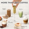 image:imageZulay Froth N Go Milk Frother  Rechargeable 3in1 Handheld Frother Wand with Travel Case amp USBC Charger  Single Double amp Egg Whisk for Latte Cappuccino Matcha Protein Shakes  Forge MarbleAura Gold