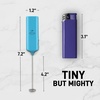 image:imageZulay Froth N Go Milk Frother  Rechargeable 3in1 Handheld Frother Wand with Travel Case amp USBC Charger  Single Double amp Egg Whisk for Latte Cappuccino Matcha Protein Shakes  Forge MarbleBlue Sky