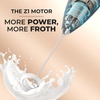 image:imageZulay Froth N Go Milk Frother  Rechargeable 3in1 Handheld Frother Wand with Travel Case amp USBC Charger  Single Double amp Egg Whisk for Latte Cappuccino Matcha Protein Shakes  Forge MarbleTwo Black