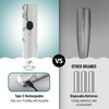 image:imageZulay Froth N Go Milk Frother  Rechargeable 3in1 Handheld Frother Wand with Travel Case amp USBC Charger  Single Double amp Egg Whisk for Latte Cappuccino Matcha Protein Shakes  Diamond WhiteFrosted Marble