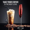 image:imageZulay Froth N Go Milk Frother  Rechargeable 3in1 Handheld Frother Wand with Travel Case amp USBC Charger  Single Double amp Egg Whisk for Latte Cappuccino Matcha Protein Shakes  Forge MarbleMajestic Cardinal Red