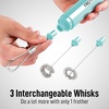 image:imageZulay Froth N Go Milk Frother  Rechargeable 3in1 Handheld Frother Wand with Travel Case amp USBC Charger  Single Double amp Egg Whisk for Latte Cappuccino Matcha Protein Shakes  Forge MarbleElectric Aqua