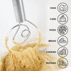 image:imageZulay Kitchen 13Inch Danish Dough Whisk  Stainless Steel Wooden Whisk with Dough Hook  Sourdough Whisk for Bread Pizza Pastry Cake Batter amp More  AcaciaStainless Steel  Single Eye