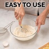 image:imageZulay Kitchen 13Inch Danish Dough Whisk  Stainless Steel Wooden Whisk with Dough Hook  Sourdough Whisk for Bread Pizza Pastry Cake Batter amp More  AcaciaRubberwood  Single Eye