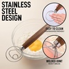 image:imageZulay Kitchen 13Inch Danish Dough Whisk  Stainless Steel Wooden Whisk with Dough Hook  Sourdough Whisk for Bread Pizza Pastry Cake Batter amp More  AcaciaCarbonized Ashwood  Single Eye