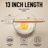 image:imageZulay Kitchen 13Inch Danish Dough Whisk  Stainless Steel Wooden Whisk with Dough Hook  Sourdough Whisk for Bread Pizza Pastry Cake Batter amp More  AcaciaRubberwood  Single Eye