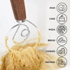 image:imageZulay Kitchen 13Inch Danish Dough Whisk  Stainless Steel Wooden Whisk with Dough Hook  Sourdough Whisk for Bread Pizza Pastry Cake Batter amp More  AcaciaCarbonized Ashwood  Single Eye