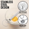 image:imageZulay Kitchen 13Inch Danish Dough Whisk  Stainless Steel Wooden Whisk with Dough Hook  Sourdough Whisk for Bread Pizza Pastry Cake Batter amp More  AcaciaStainless Steel  Single Eye