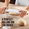 image:imageZulay Kitchen 159 inch Professional Stainless Steel Rolling Pin  Lightweight Metal French Rolling Pin  Perfect for Baking Fondant Pizza Dough Roller DumplingQuartz White