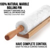 image:imageZulay Kitchen 159 inch Professional Stainless Steel Rolling Pin  Lightweight Metal French Rolling Pin  Perfect for Baking Fondant Pizza Dough Roller DumplingQuartz White