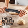 image:imageZulay Kitchen 159 inch Professional Stainless Steel Rolling Pin  Lightweight Metal French Rolling Pin  Perfect for Baking Fondant Pizza Dough Roller DumplingBlack
