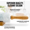 image:imageZulay Kitchen 159 inch Professional Stainless Steel Rolling Pin  Lightweight Metal French Rolling Pin  Perfect for Baking Fondant Pizza Dough Roller DumplingQuartz White