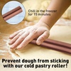 image:imageZulay Kitchen 159 inch Professional Stainless Steel Rolling Pin  Lightweight Metal French Rolling Pin  Perfect for Baking Fondant Pizza Dough Roller DumplingCopper