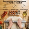 image:imageZulay Kitchen 159 inch Professional Stainless Steel Rolling Pin  Lightweight Metal French Rolling Pin  Perfect for Baking Fondant Pizza Dough Roller DumplingSilver