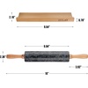 image:imageZulay Kitchen 159 inch Professional Stainless Steel Rolling Pin  Lightweight Metal French Rolling Pin  Perfect for Baking Fondant Pizza Dough Roller DumplingBlack