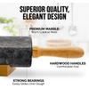 image:imageZulay Kitchen 159 inch Professional Stainless Steel Rolling Pin  Lightweight Metal French Rolling Pin  Perfect for Baking Fondant Pizza Dough Roller DumplingBlack