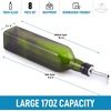image:imageZulay Kitchen 17oz Olive Oil Dispenser Bottle  Glass Oil Cruet with Spout Funnel amp Pourers EasyPour Decanter for Kitchen Cooking and Serving GreenClear  Green