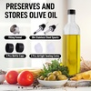 image:imageZulay Kitchen 17oz Olive Oil Dispenser Bottle  Glass Oil Cruet with Spout Funnel amp Pourers EasyPour Decanter for Kitchen Cooking and Serving GreenClear