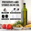 image:imageZulay Kitchen 17oz Olive Oil Dispenser Bottle  Glass Oil Cruet with Spout Funnel amp Pourers EasyPour Decanter for Kitchen Cooking and Serving GreenGreen