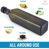 image:imageZulay Kitchen 17oz Olive Oil Dispenser Bottle  Glass Oil Cruet with Spout Funnel amp Pourers EasyPour Decanter for Kitchen Cooking and Serving GreenGreen  Brown