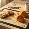 image:imageZulay Kitchen 2 Pack Silicone Baking Mat Sheet Set  Reusable Baking Mat Nonstick  Half Sheet Baking Mat For Oven  165 x 116 Light GrayEbony Black