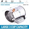 image:imageZulay Kitchen 3 Cup Stainless Steel Flour Sifter  Fine Mesh Rotary Hand Crank Flour Sifter with Agitator Wire Loop For Baking Cakes Pastries Pies Cupcakes and Desserts