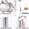 image:imageZulay Kitchen 3 Cup Stainless Steel Flour Sifter  Fine Mesh Rotary Hand Crank Flour Sifter with Agitator Wire Loop For Baking Cakes Pastries Pies Cupcakes and Desserts