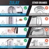 image:imageZulay Kitchen 3 Cup Stainless Steel Flour Sifter  Fine Mesh Rotary Hand Crank Flour Sifter with Agitator Wire Loop For Baking Cakes Pastries Pies Cupcakes and Desserts