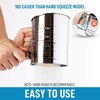 image:imageZulay Kitchen 3 Cup Stainless Steel Flour Sifter  Fine Mesh Rotary Hand Crank Flour Sifter with Agitator Wire Loop For Baking Cakes Pastries Pies Cupcakes and Desserts