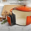 image:imageZulay Kitchen 64QT Enameled Cast Iron Dutch Oven Pot with Lid Heat Pad amp Trivet HeavyDuty Soup Pot for Stews Braising Roasting amp Sourdough Bread Baking Oven Safe up to 500F  Ablaze RedOrange
